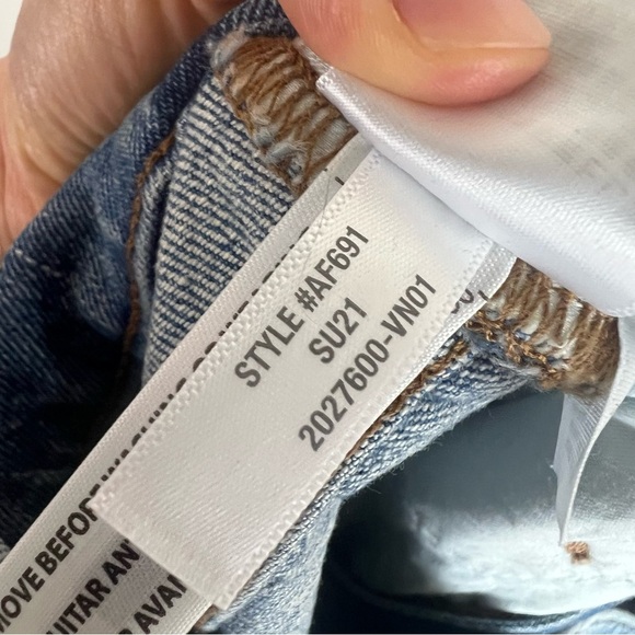 Madewell The Perfect Vintage Fringe Raw Hem Jeans Size 32 - Picture 8 of 8